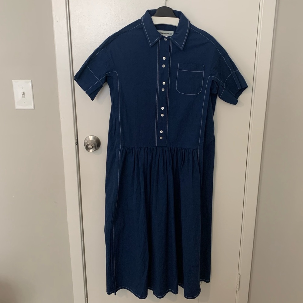 Caron Callahan Dress in Navy Blue Size S
